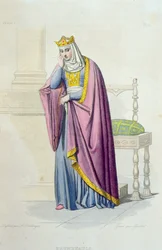 Porträtt av drottning Brunhilda (d.613) illustration från 